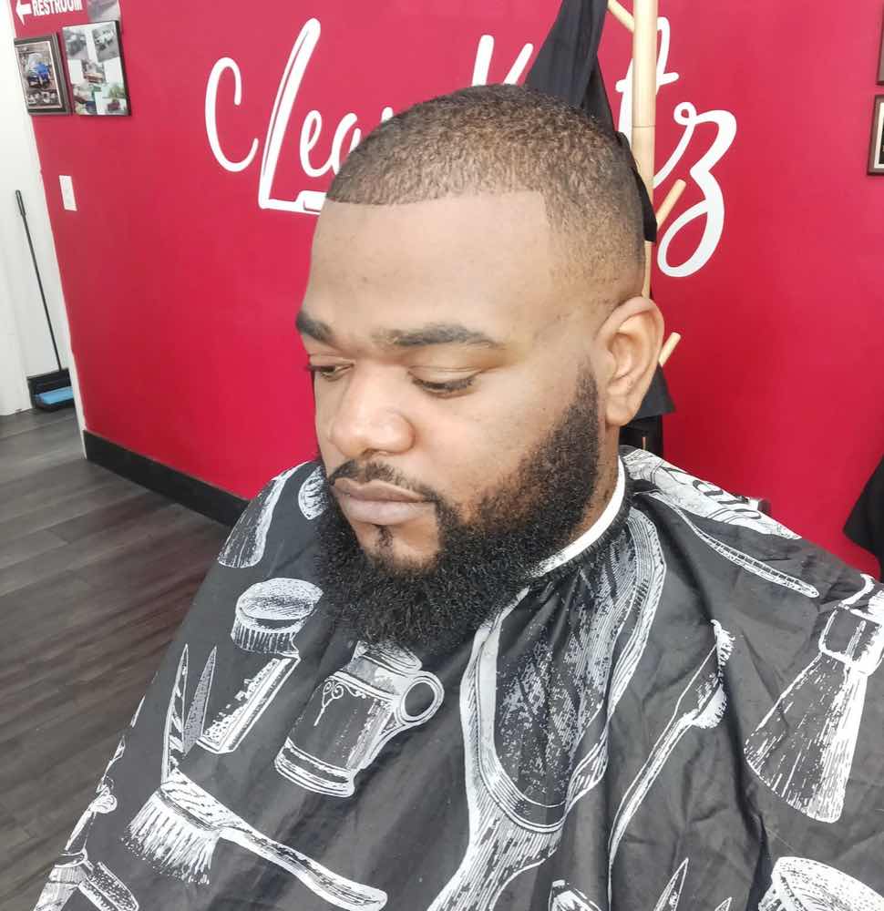Skin fade close-up